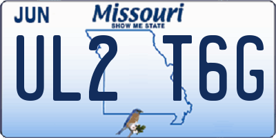 MO license plate UL2T6G