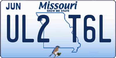 MO license plate UL2T6L