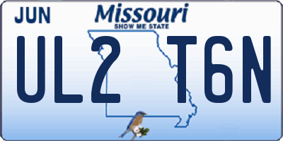 MO license plate UL2T6N