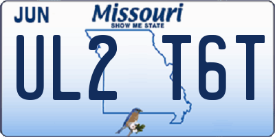 MO license plate UL2T6T