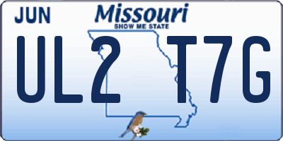 MO license plate UL2T7G