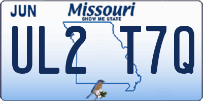 MO license plate UL2T7Q