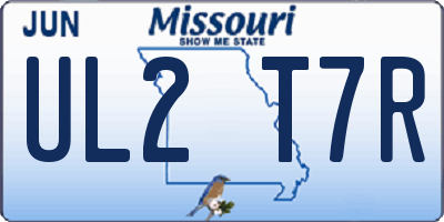 MO license plate UL2T7R
