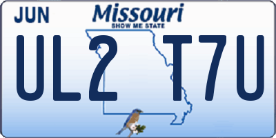 MO license plate UL2T7U