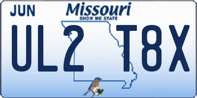 MO license plate UL2T8X