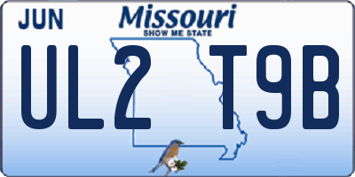 MO license plate UL2T9B