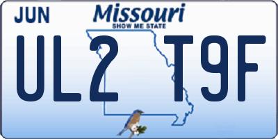 MO license plate UL2T9F