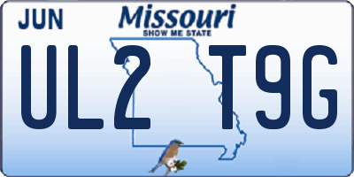 MO license plate UL2T9G