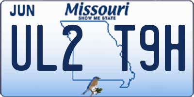 MO license plate UL2T9H