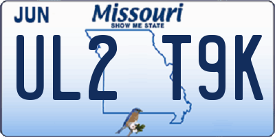 MO license plate UL2T9K