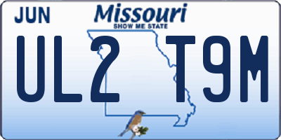 MO license plate UL2T9M