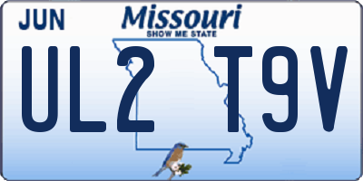 MO license plate UL2T9V
