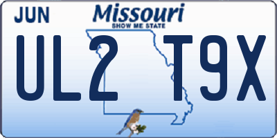 MO license plate UL2T9X