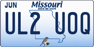 MO license plate UL2U0Q