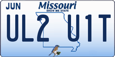 MO license plate UL2U1T