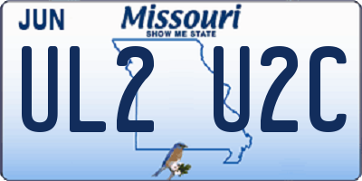 MO license plate UL2U2C