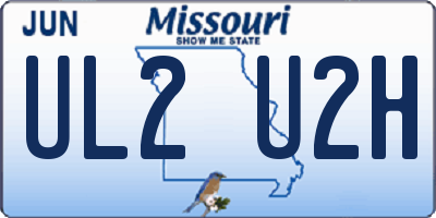 MO license plate UL2U2H
