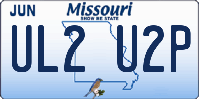 MO license plate UL2U2P