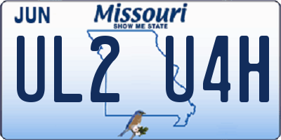MO license plate UL2U4H