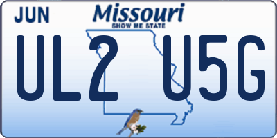 MO license plate UL2U5G