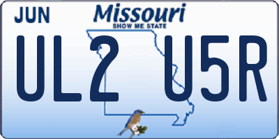 MO license plate UL2U5R