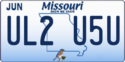 MO license plate UL2U5U