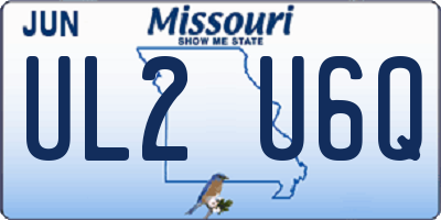 MO license plate UL2U6Q