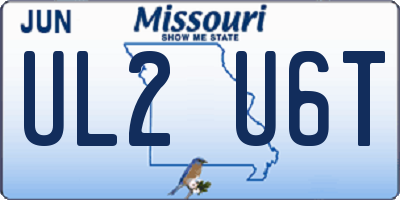 MO license plate UL2U6T