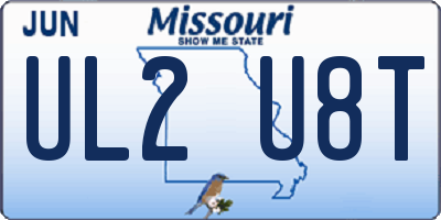 MO license plate UL2U8T