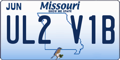 MO license plate UL2V1B