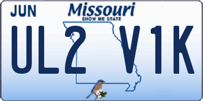 MO license plate UL2V1K