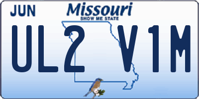 MO license plate UL2V1M
