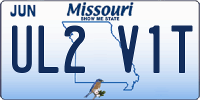 MO license plate UL2V1T