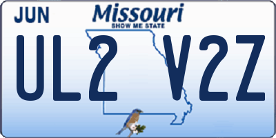 MO license plate UL2V2Z