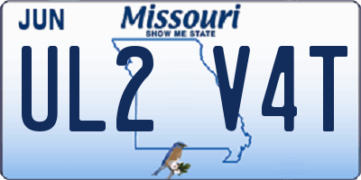 MO license plate UL2V4T