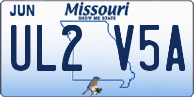 MO license plate UL2V5A