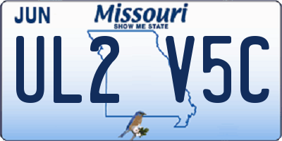 MO license plate UL2V5C