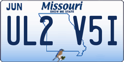 MO license plate UL2V5I
