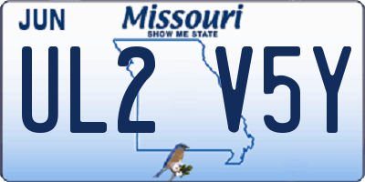 MO license plate UL2V5Y