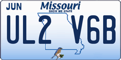 MO license plate UL2V6B