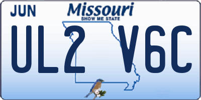 MO license plate UL2V6C