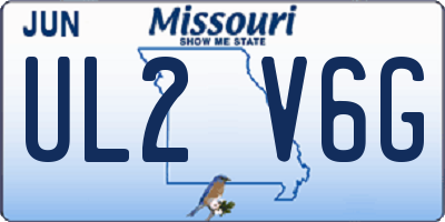 MO license plate UL2V6G
