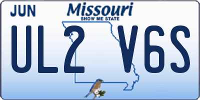 MO license plate UL2V6S