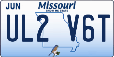 MO license plate UL2V6T