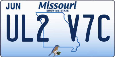 MO license plate UL2V7C