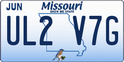 MO license plate UL2V7G
