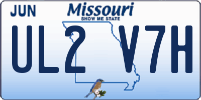 MO license plate UL2V7H