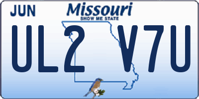 MO license plate UL2V7U
