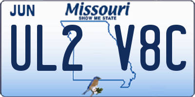 MO license plate UL2V8C