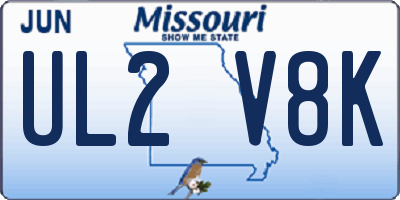 MO license plate UL2V8K